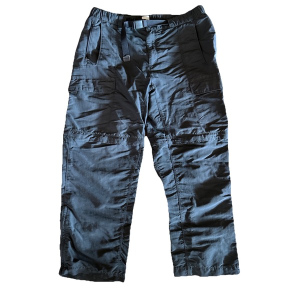 The North Face Men's XL Gray Belted Convertible Nylon Outdoor Hiking Cargo Pants - Picture 2 of 7